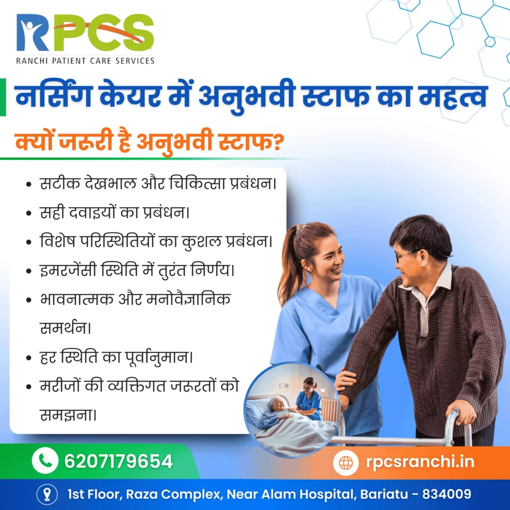 This social media post for RPCS Nursing Agency emphasizes the value of experienced staff in providing top-notch nursing care. Designed by Groww Your Business Online, it highlights the key role of skilled professionals in ensuring patient well-being and comfort.